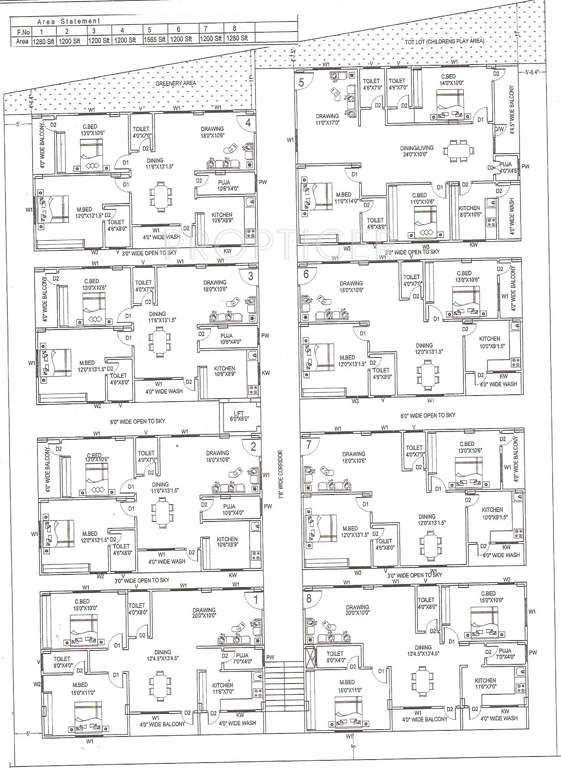 kalyan constructions anshita towers Anshita Towers Cluster Plan