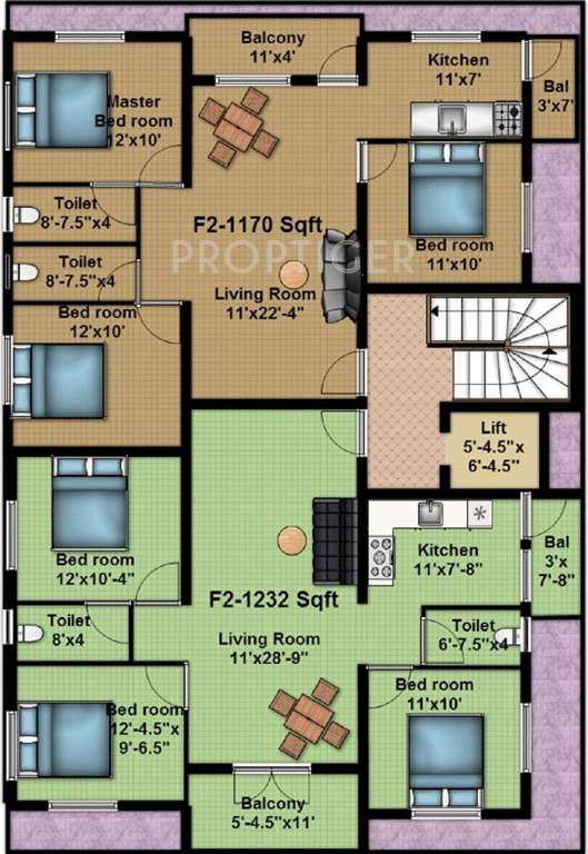 Images for Cluster Plan of Anu Sri Vishaka Flats