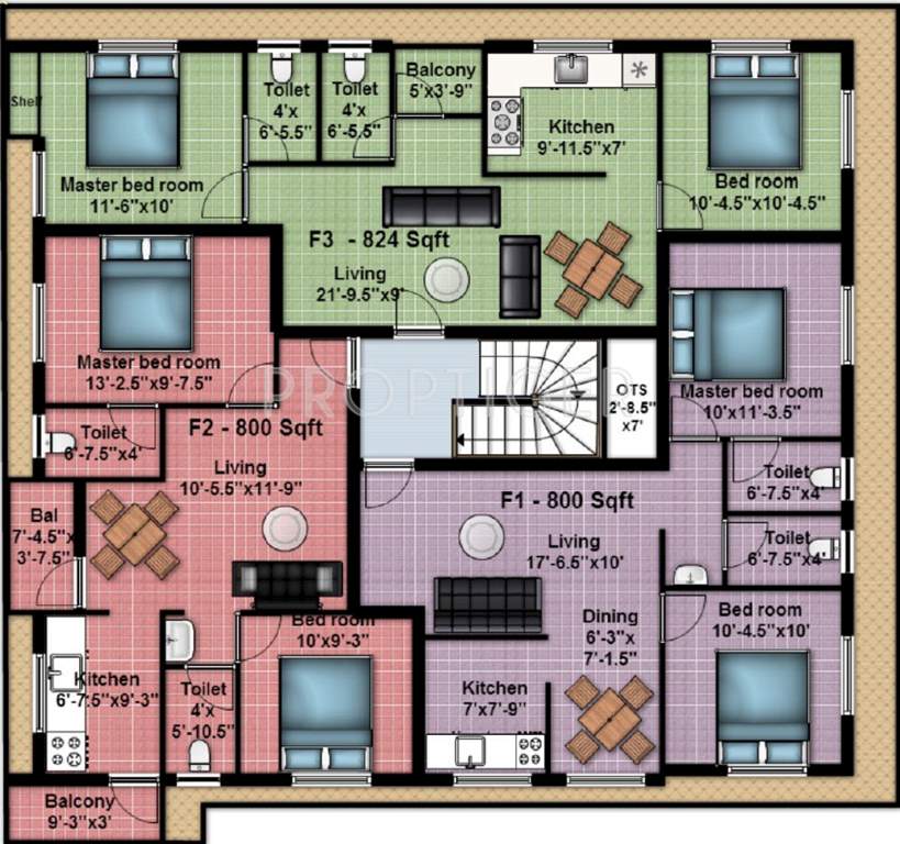 Images for Cluster Plan of Anu Sri Vishaka Flats