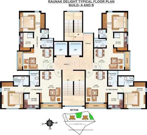  delight Images for Cluster Plan of Raunak Delight