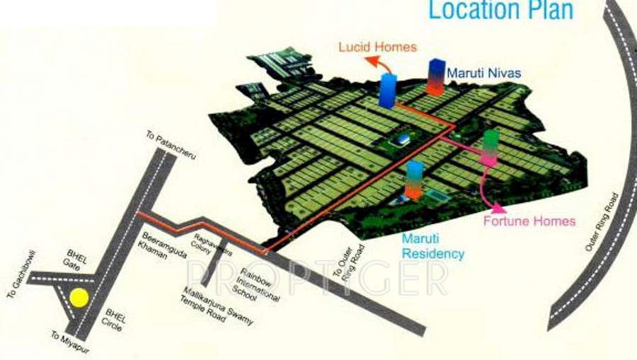 lucid constructions maruti homes Location Plan