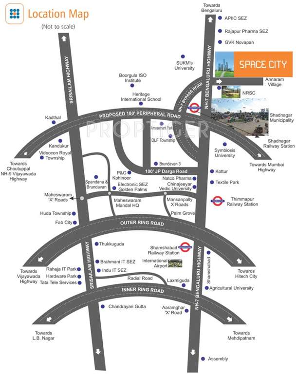 space city Images for Location Plan of Sree Mahitha Space City