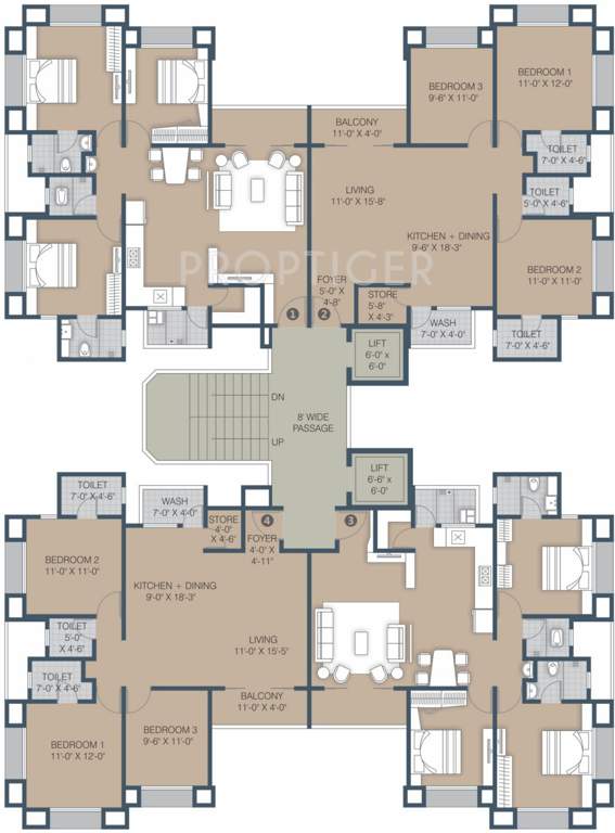 gardenia Images for Cluster Plan of Sangini Gardenia