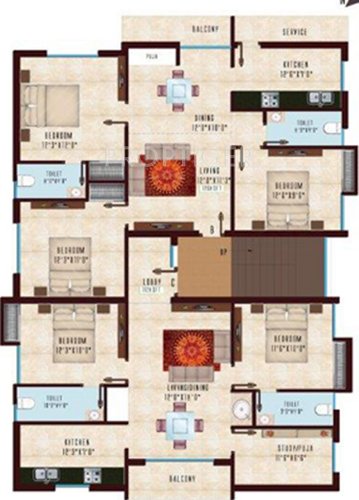 green-leaves vilvam Vilvam Cluster Plan for 1st Floor