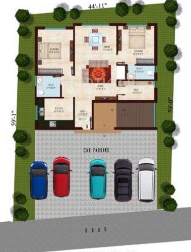 green-leaves vilvam Vilvam Cluster Plan for Ground Floor