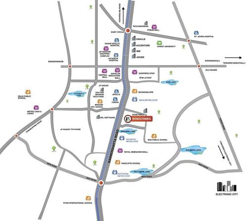  windchimes Images for Location Plan of Mahindra Windchimes