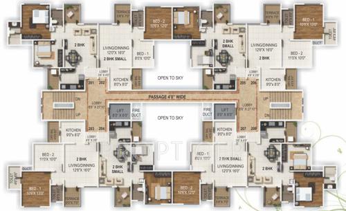 Images for Cluster Plan of Rainbow Sahwas Apartments