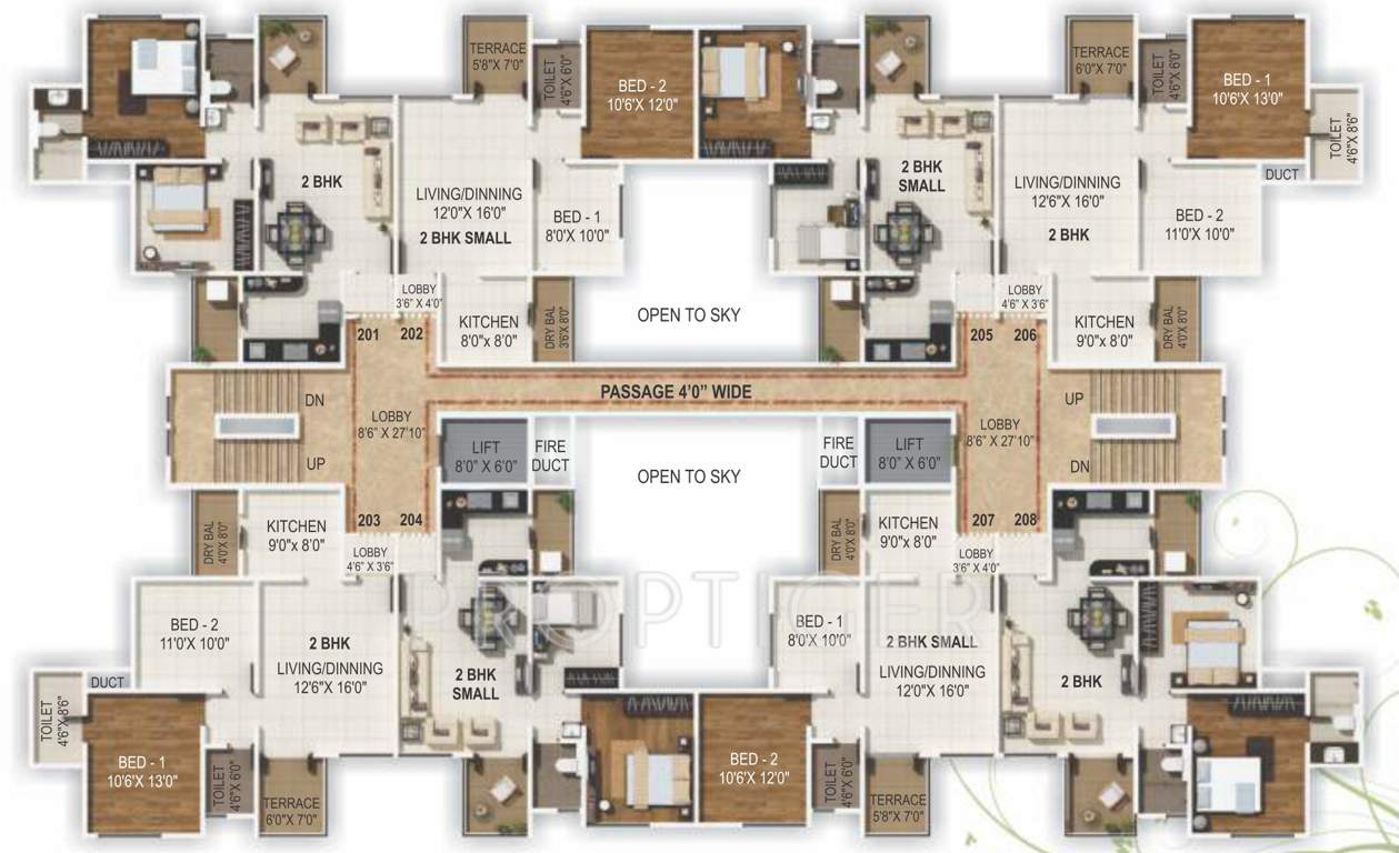 Images for Cluster Plan of Rainbow Sahwas Apartments