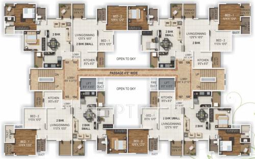 Images for Cluster Plan of Rainbow Sahwas Apartments