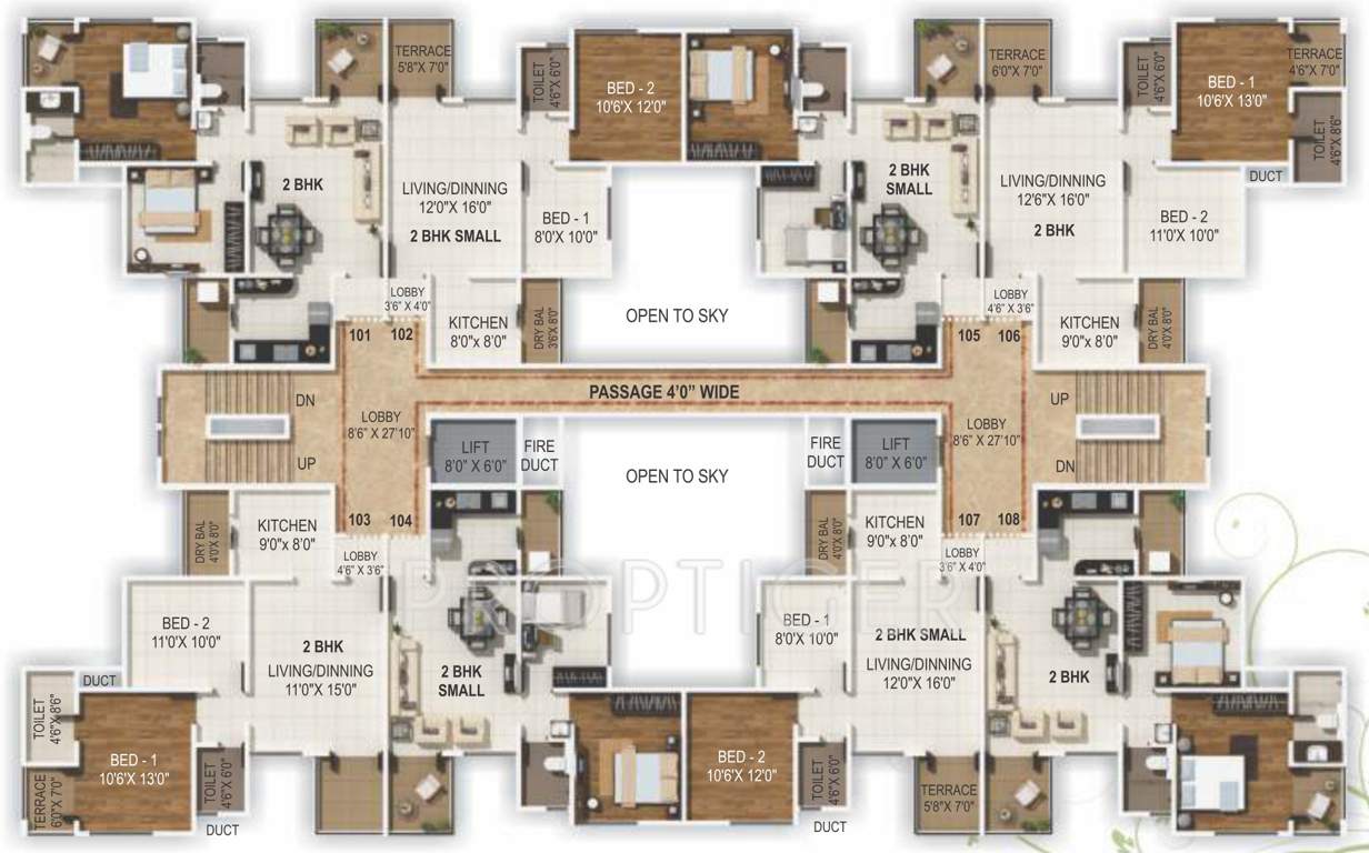 Images for Cluster Plan of Rainbow Sahwas Apartments