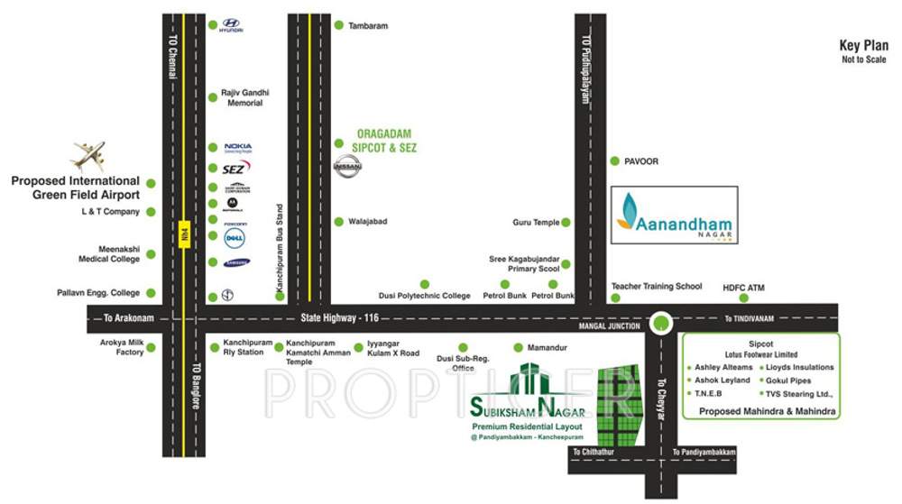 ishwaryam builder and promoter subiksham nagar Location Plan