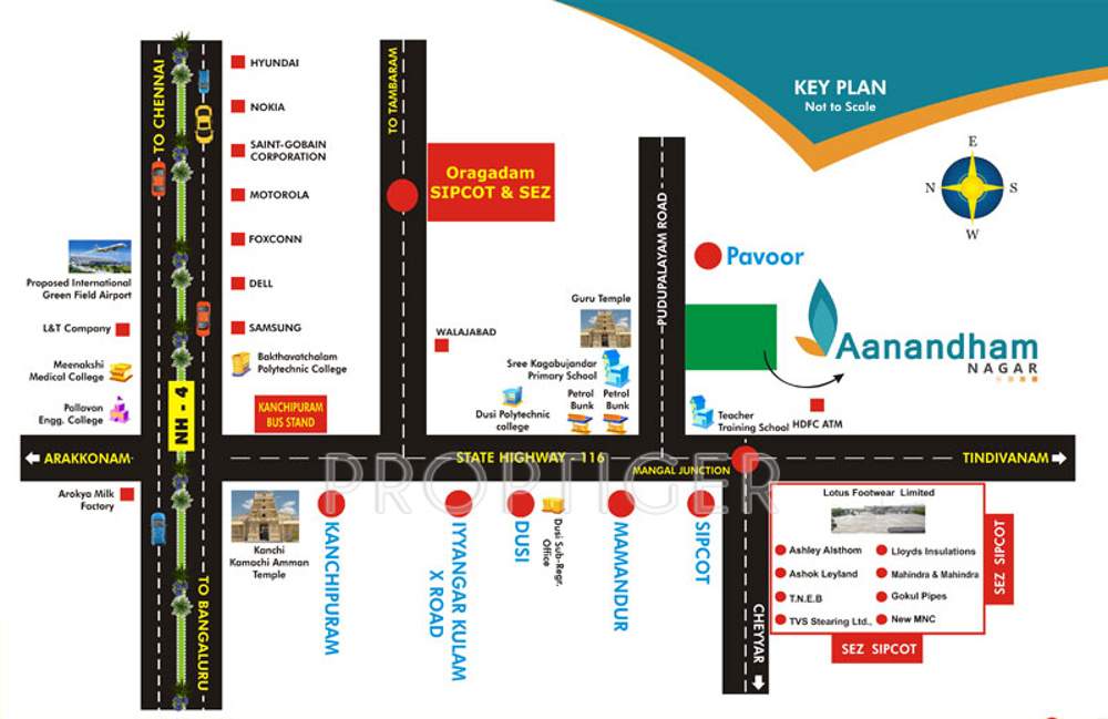 ishwaryam builder and promoter anandham nagar Location Plan