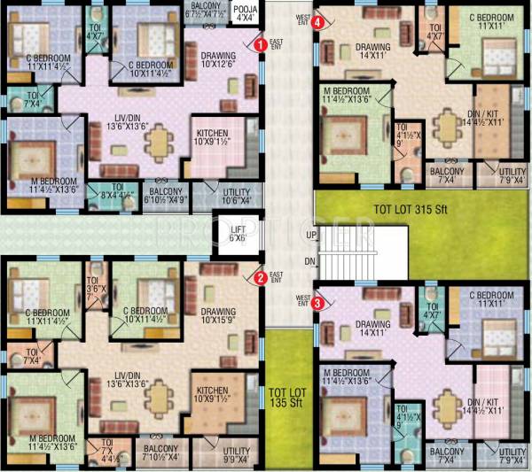 Etania Cluster Plan from 1st to 5th Floor etania Etania Cluster Plan from 1st to 5th Floor