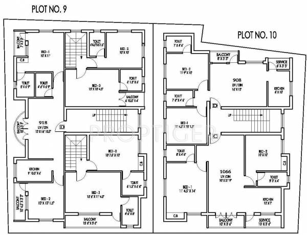 mahalakshmi manappakkam Plot 9 &10 Cluster Plan for 2nd Floor