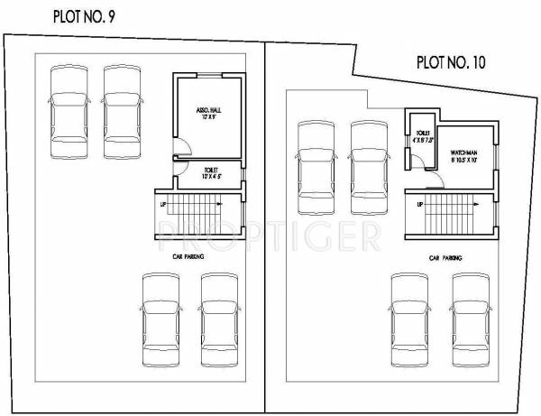 mahalakshmi manappakkam Plot 9 &10 Cluster Plan for ground Floor