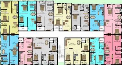 Tower D Cluster Plan from 1st to 2nd Floor kvm-housing-developers swarnabhoomi Tower D Cluster Plan from 1st to 2nd Floor