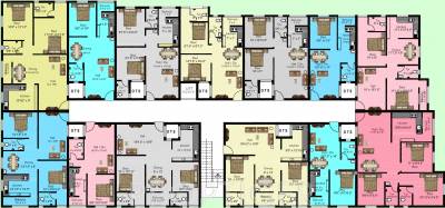 Tower E Cluster Plan from 1st to 2nd Floor kvm-housing-developers swarnabhoomi Tower E Cluster Plan from 1st to 2nd Floor