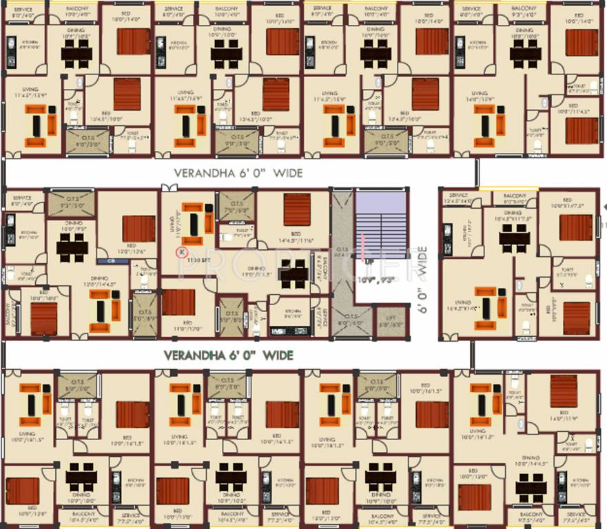 priya promoters apsaraa Apsaraa Cluster Plan from 1st to 4th Floor