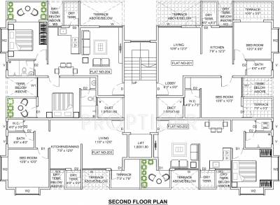 vignesh-buildcon vertex Vertex Cluster Plan for 2nd & 4th Floor
