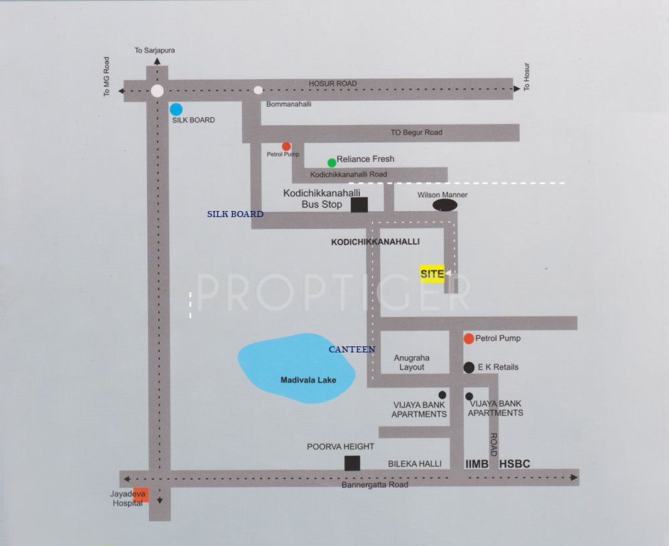 amit properties sri sai residency Location Plan