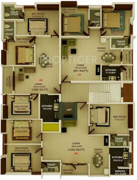 Images for Cluster Plan of Brownstone Opal