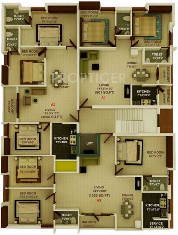 Images for Cluster Plan of Brownstone Opal