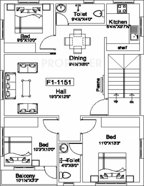 p-dot-g marigold Marigold Cluster Plan for 1st Floor
