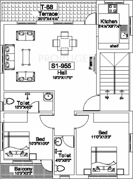 p-dot-g marigold Marigold Cluster Plan for 2nd Floor