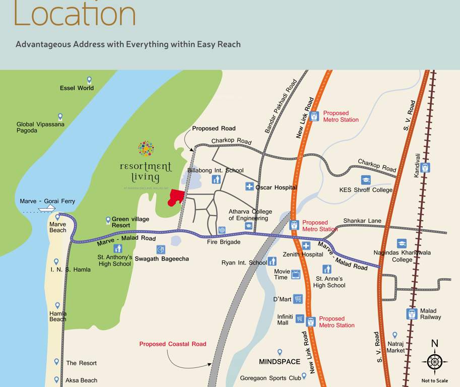 marina enclave Images for Location Plan of Gurukrupa Marina Enclave