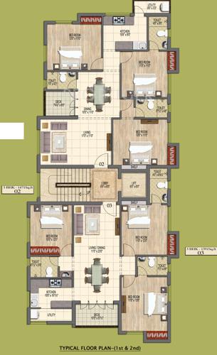 Panchvati Cluster Plan from 1st to 2nd Floor sri-kalpathru-foundations panchvati Panchvati Cluster Plan from 1st to 2nd Floor