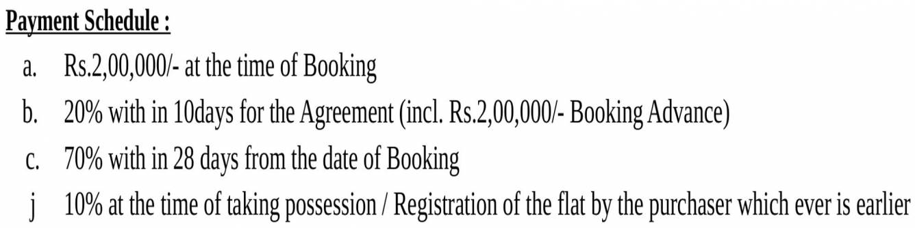 Images for Payment Plan of Pavani Ishta Payment Plan