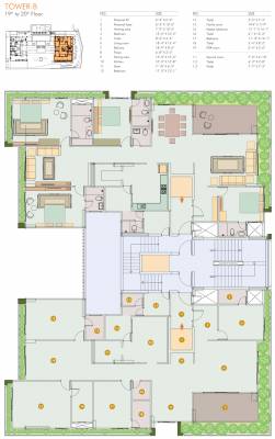  paarijat-eclat Tower B Cluster Plan from 19th to 20th Floor