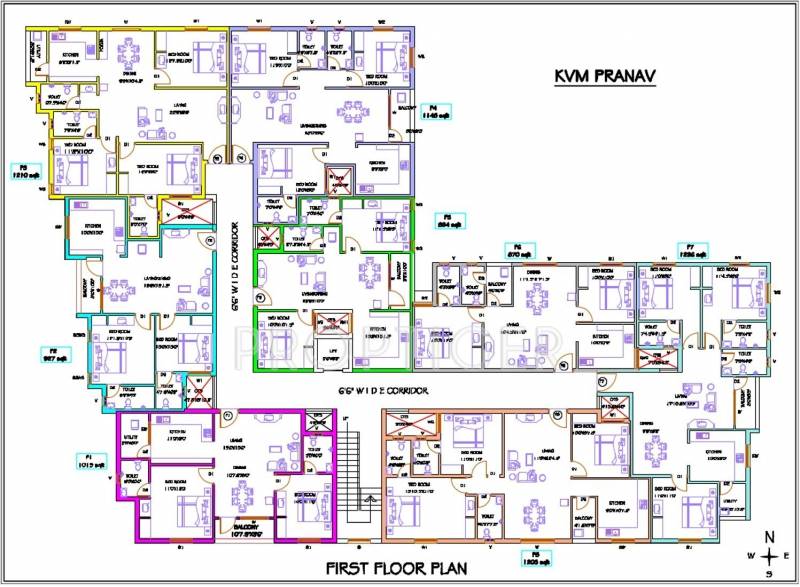 kvm-housing-developers pranav Pranav Cluster Plan for 1st Floor