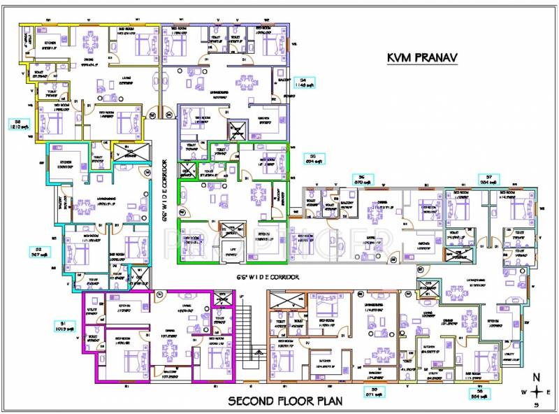 kvm-housing-developers pranav Pranav Cluster Plan for 2nd Floor