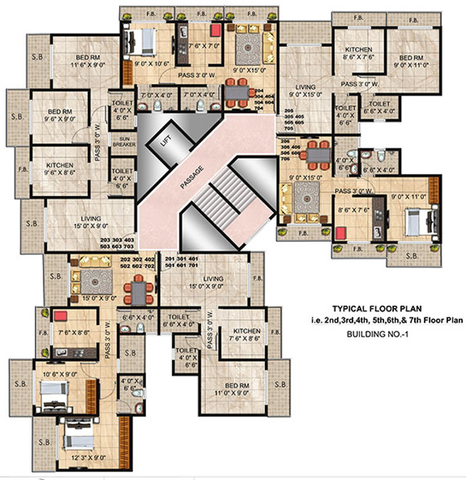 Images for Cluster Plan of Panvelkar Twin Towers