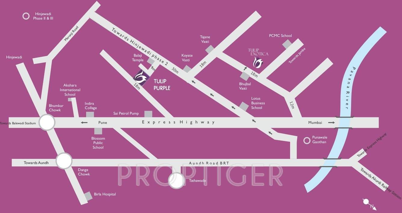 purple Images for Location Plan of Tulip Purple