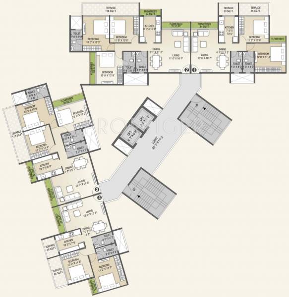 Images for Cluster Plan of Rehab Balaji Delta Tower 1