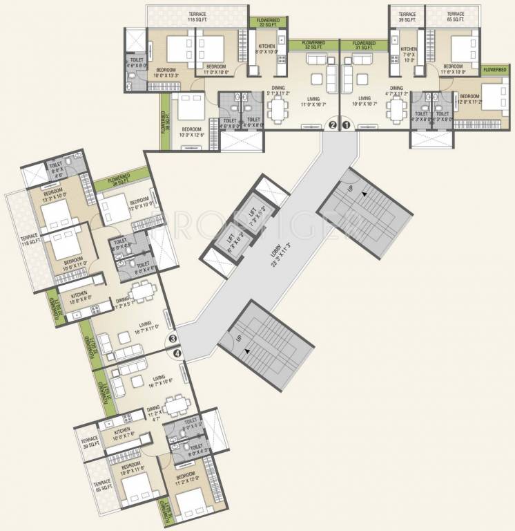 Images for Cluster Plan of Rehab Balaji Delta Tower 1