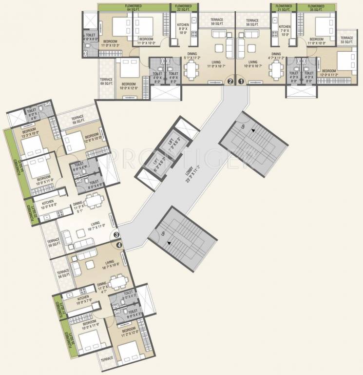 Images for Cluster Plan of Rehab Balaji Delta Tower 1