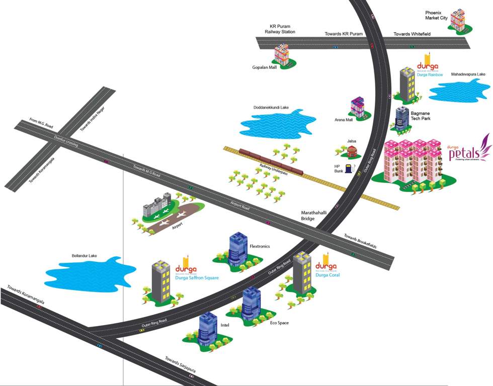 petals Images for Location Plan of Durga Projects And Infrastructure Petals