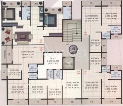  apartment Images for Cluster Plan of Pruthvi Apartment