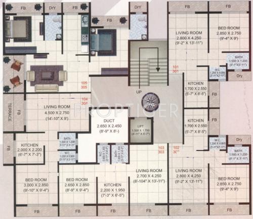  apartment Images for Cluster Plan of Pruthvi Apartment