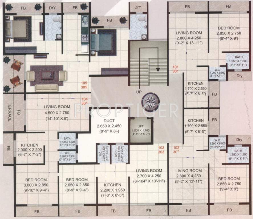 apartment Images for Cluster Plan of Pruthvi Apartment