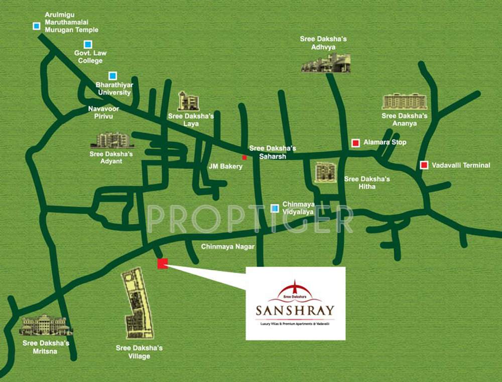  sanshray phase i Images for Location Plan of Sree Daksha Sanshray Phase I