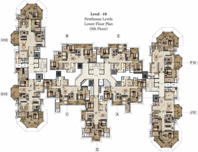 Images for Cluster Plan of Prestige Leela Residences