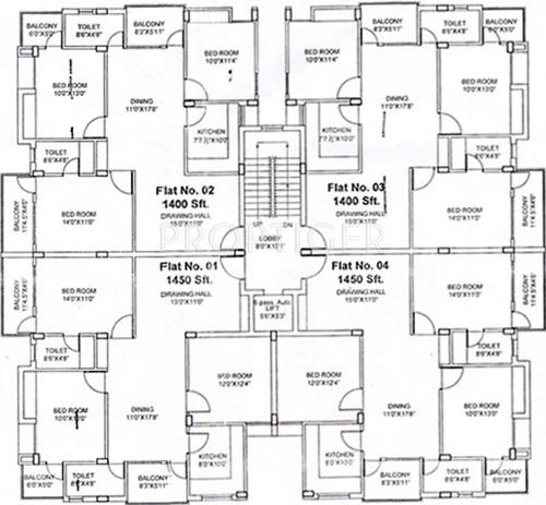 Diamond Crest To Gold Crest Cluster Plan from 1st to 4th Floor vasundhara-group crest Diamond Crest To Gold Crest Cluster Plan from 1st to 4th Floor