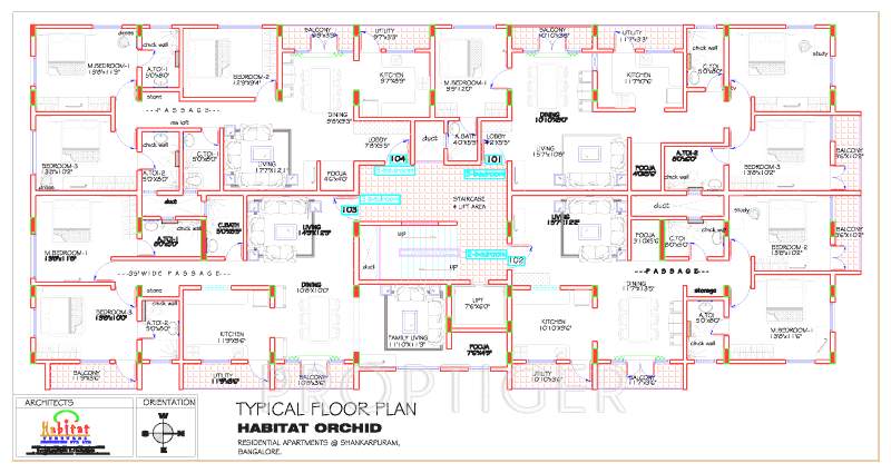 habitat ventures orchid  Orchid Cluster Plan from 1st to 4th Floor