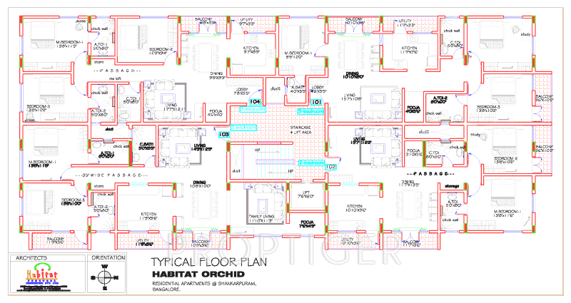 habitat-ventures orchid  Orchid Cluster Plan from 1st to 4th Floor