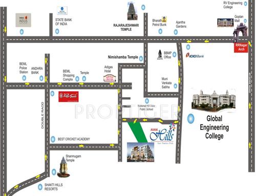  hills Images for Location Plan of Avani Hills