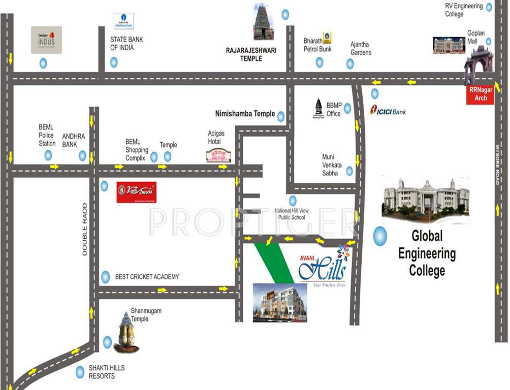  hills Images for Location Plan of Avani Hills